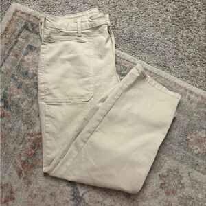 Old Navy Cream Flare & Wide Leg Jeans